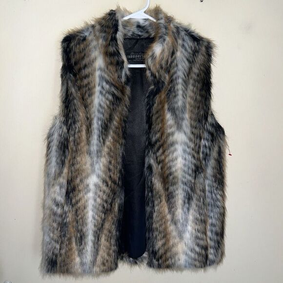 Donna Salyers' Fabulous Furs Jackets & Blazers - Donna Salyers Fabulous Furs Faux Lemur Vest Medium Excellent Condition